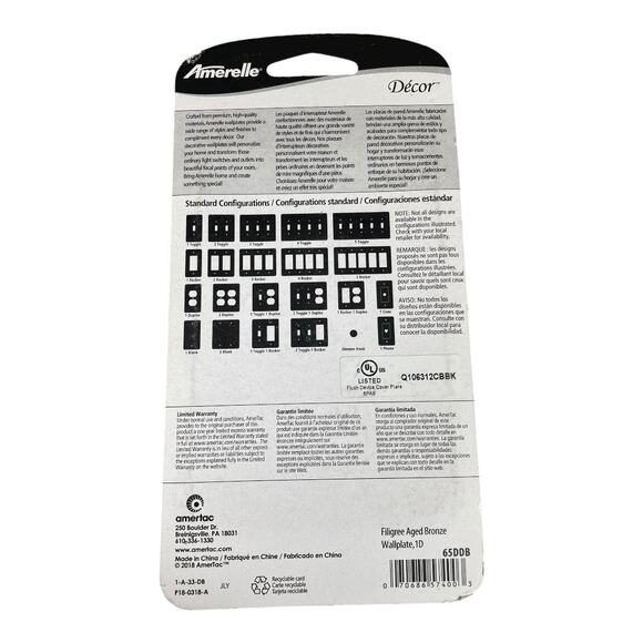 NWT 4 Piece Set Of Amerelle Aged Bronze Wall Playes - Picture 5 of 5